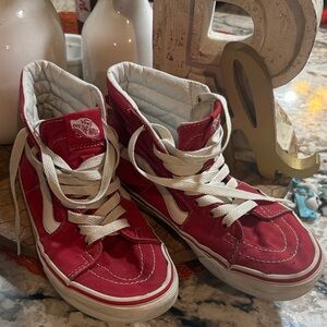 Vans Kids Red Canvas High-Tops